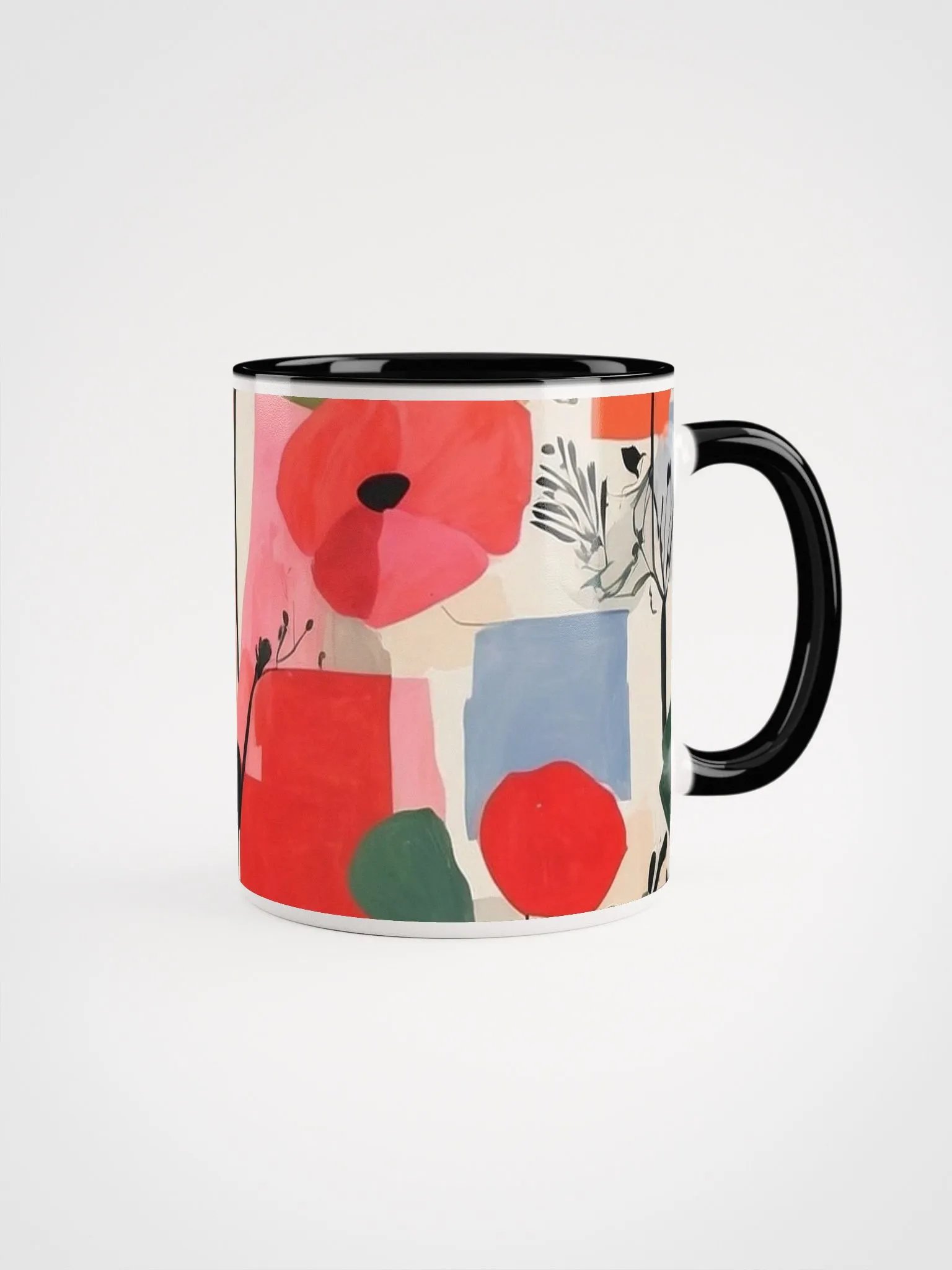 Stylized Floral Bliss Ceramic Mug product image (3)