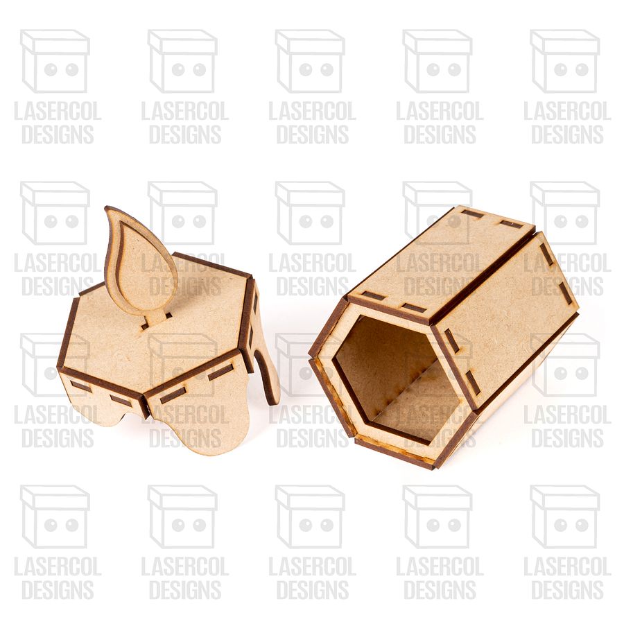 Christmas Candle Shaped Box (Three Sizes) - Laser Cut Files product image (10)
