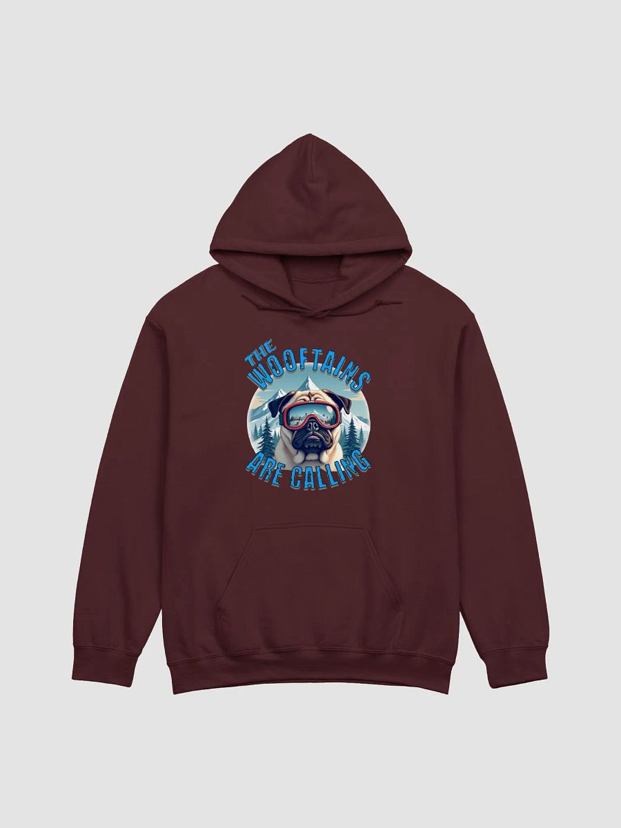 The Wooftains Are Calling Dog Pug Skiing Powder Pup Ski Adventure Hoodie product image (4)