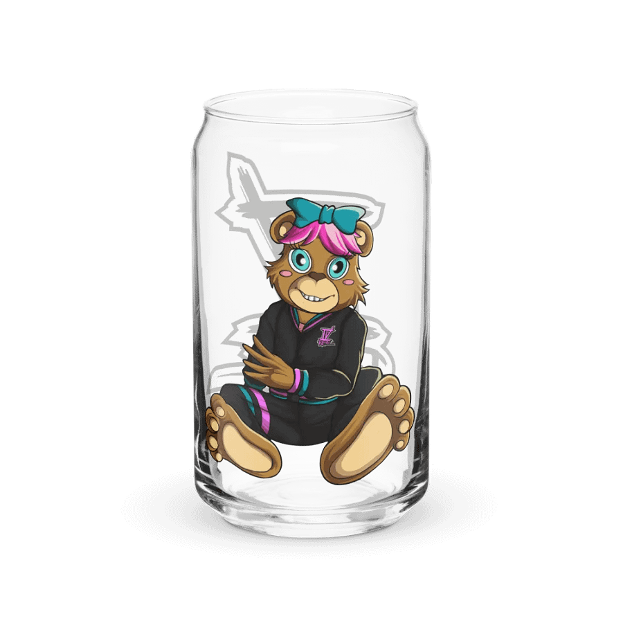 Sitting Girl Bear Glass Can product image (5)