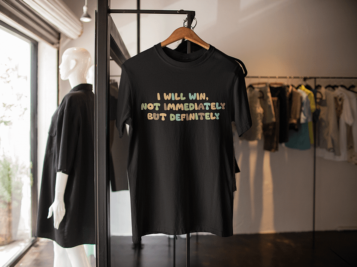 I Will Win Black Unisex T-Shirt product image (2)