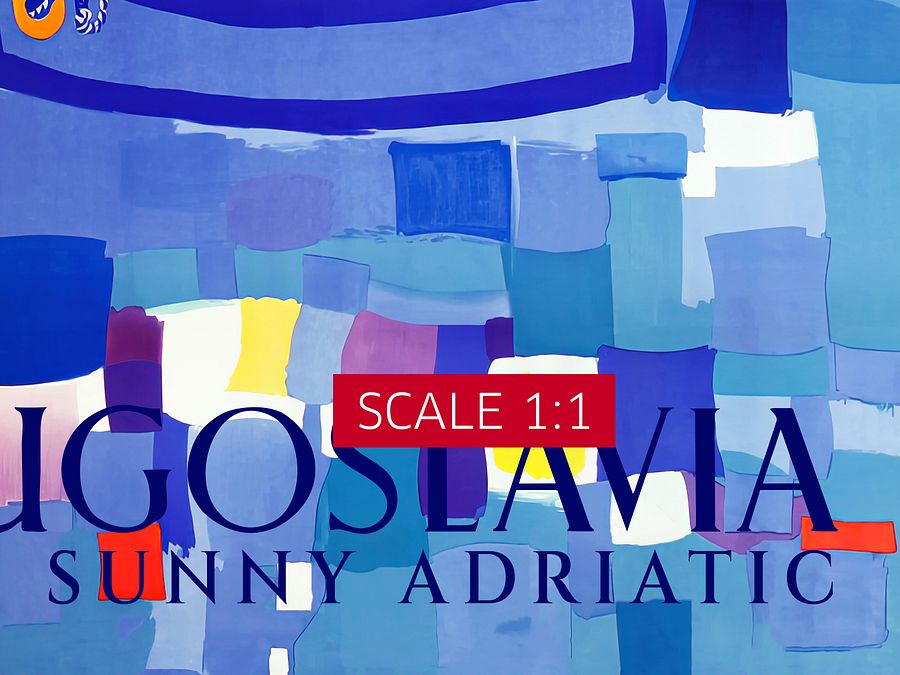 Yugoslavia. The sunny Adriatic (English version, 1953) — retro vintage travel poster product image (6)
