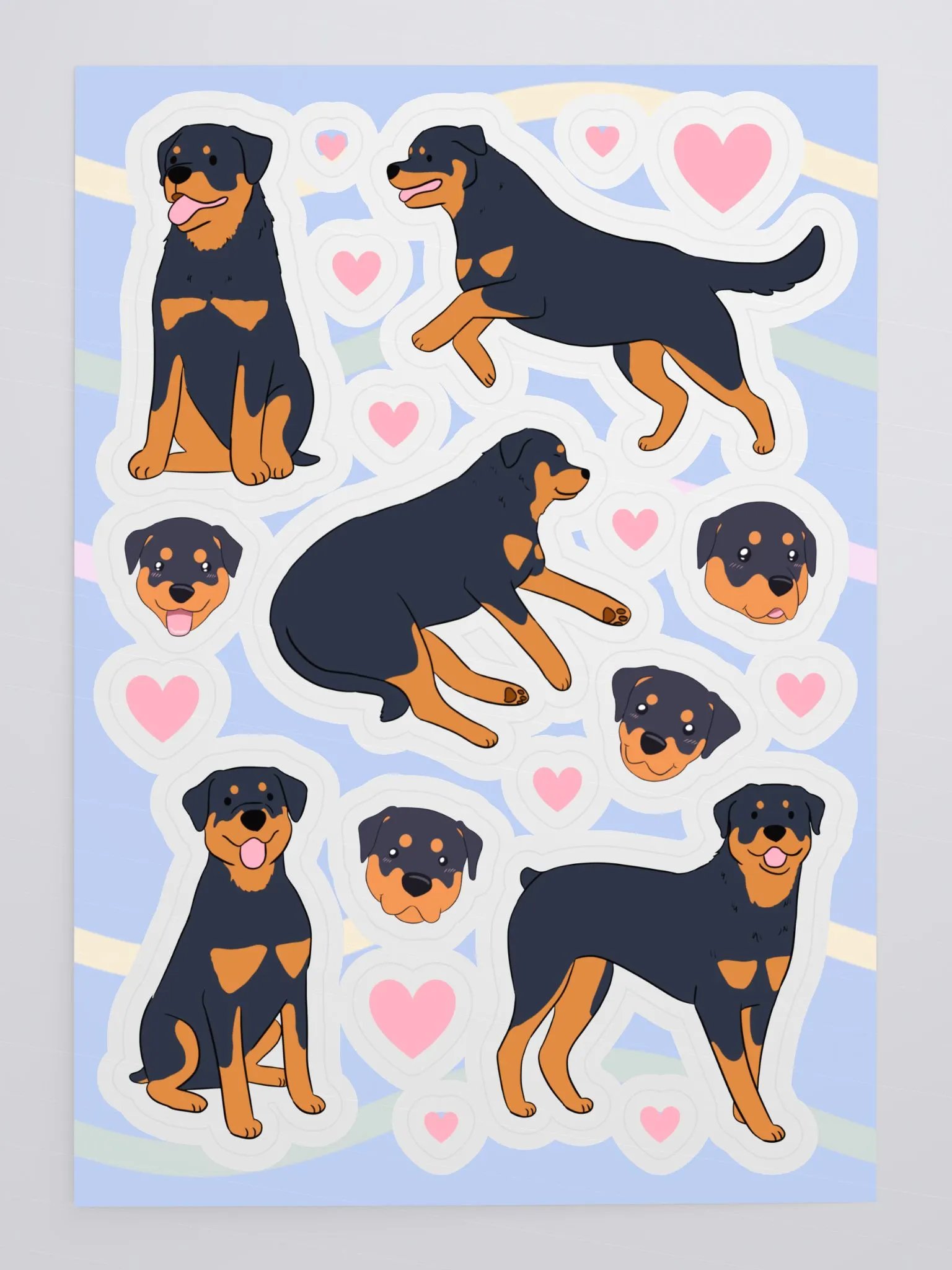 Rottweiler Love Sticker Sheet product image (4)