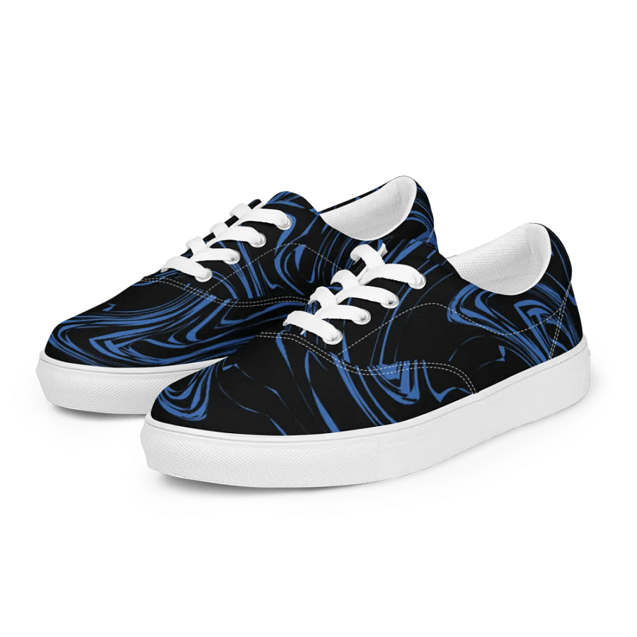 Marbled Blue Women's Lace-Up Shoes product image (2)