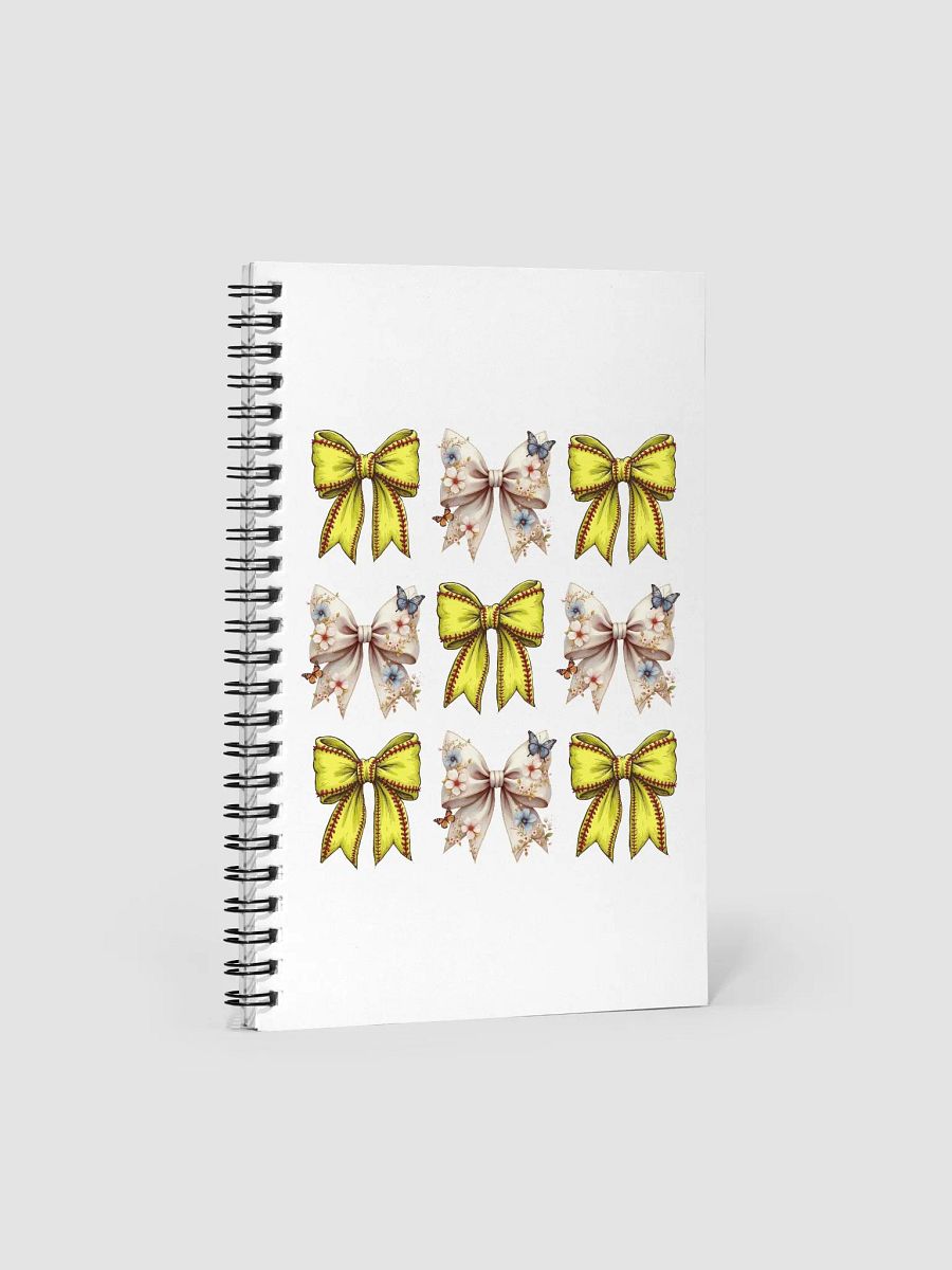 Spring Bows Softball Floral Spiral Notebook product image (2)