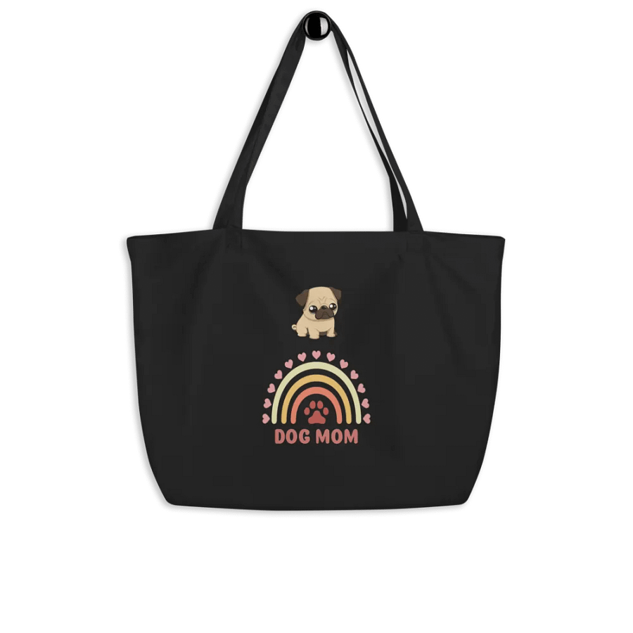 Rainbow Pug Dog Mom Tote product image (4)