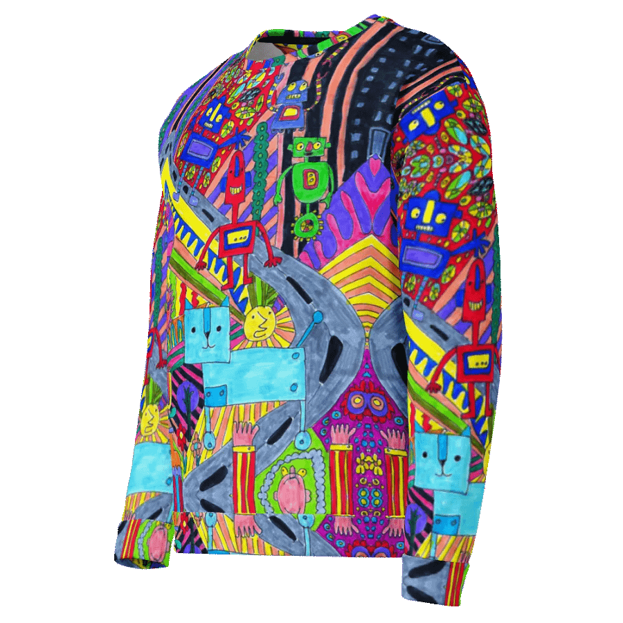 Abstract Colourful Doodle Robots Unisex Sweatshirt product image (7)