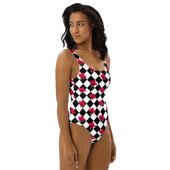 Rosy one-piece {black and white} product image (1)