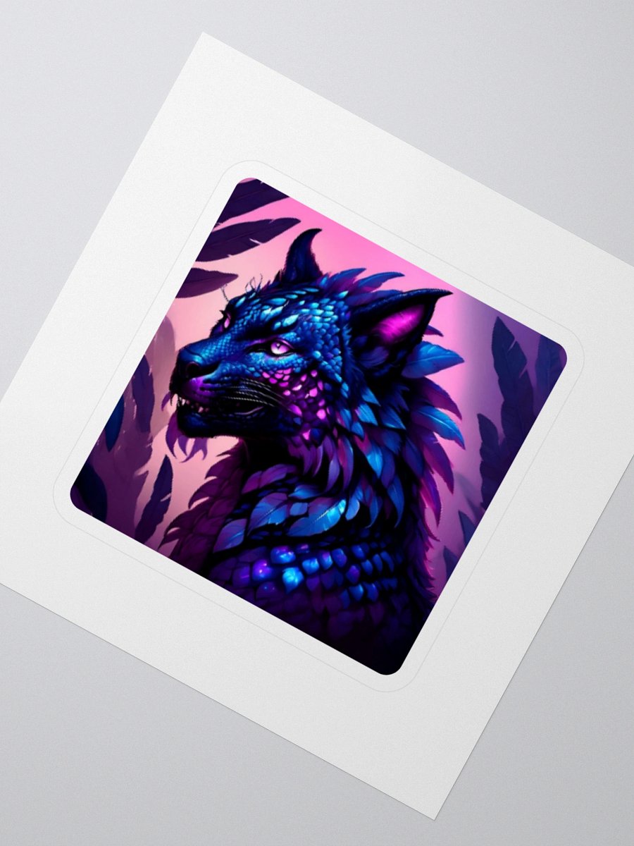 Iridescent Big Cat Kiss Cut Stickers product image (2)