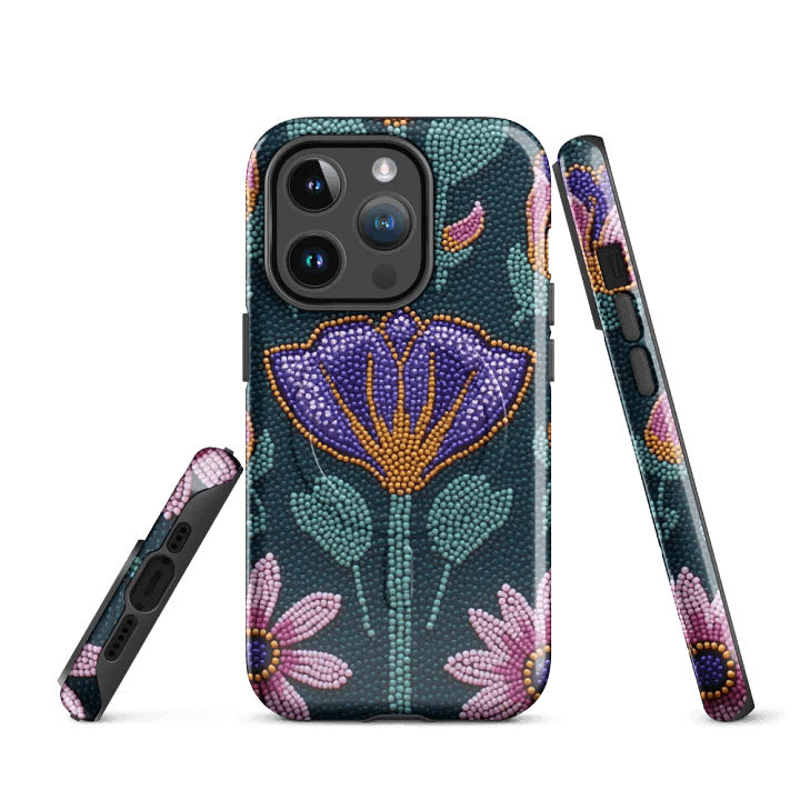 Faux Beaded Floral Symphony MagSafe® Tough Case product image (2)