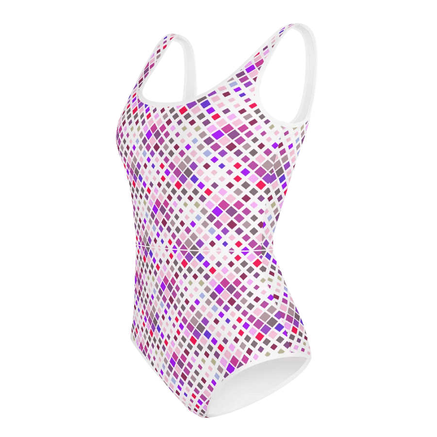 Colorful Square Patterns Youth Swimsuit - Ver 2 product image (4)