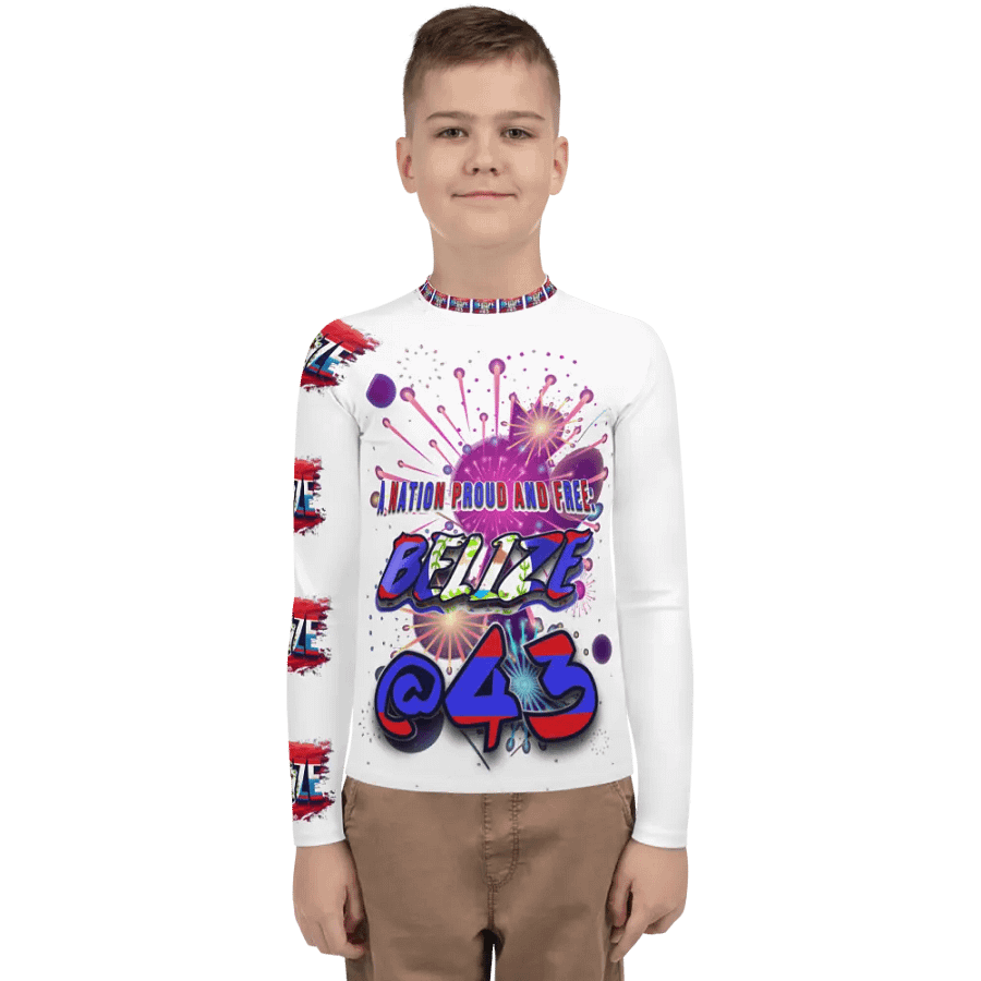 Belize Independence Day Youth Rash Guard product image (11)