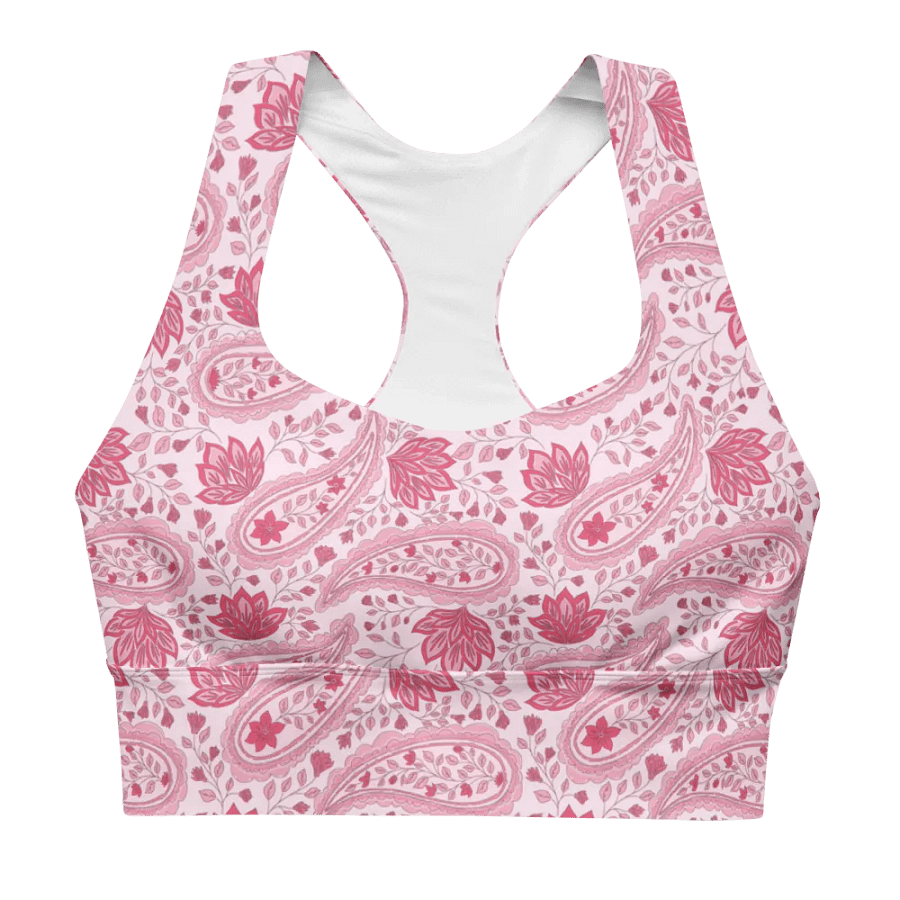 Rosewater Paisley | Recycled Longline Sports Bra product image (5)