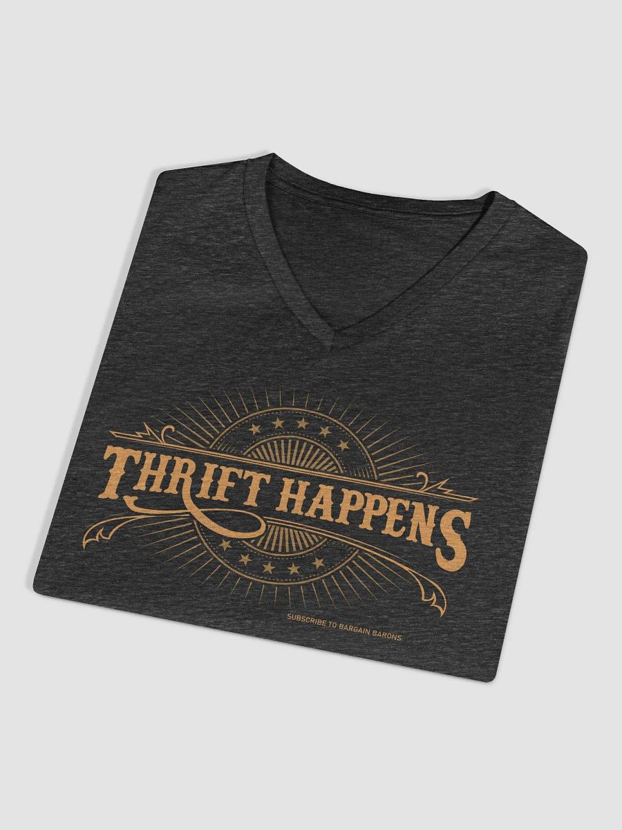 THRIFT HAPPENS (Ladies' V-Neck - Dark) product image (9)