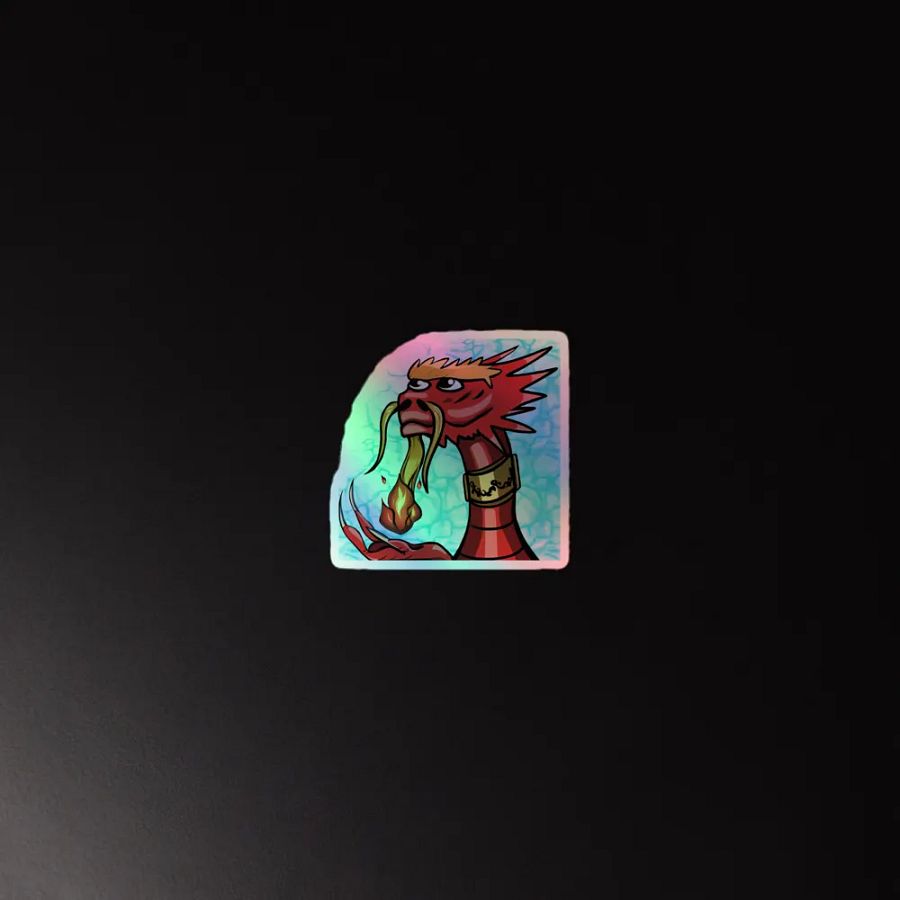 Regal Fire Dragon Holographic Sticker Set product image (2)