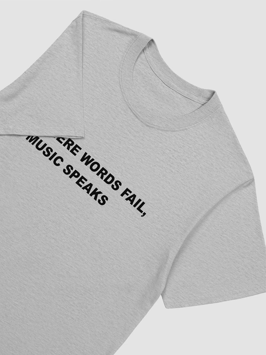 MUSIC SPEAKS TEE IN GREY product image (3)
