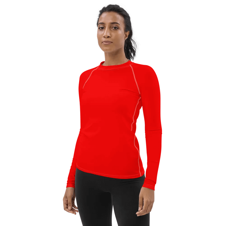 Plain Color Red Rash Guard product image (3)