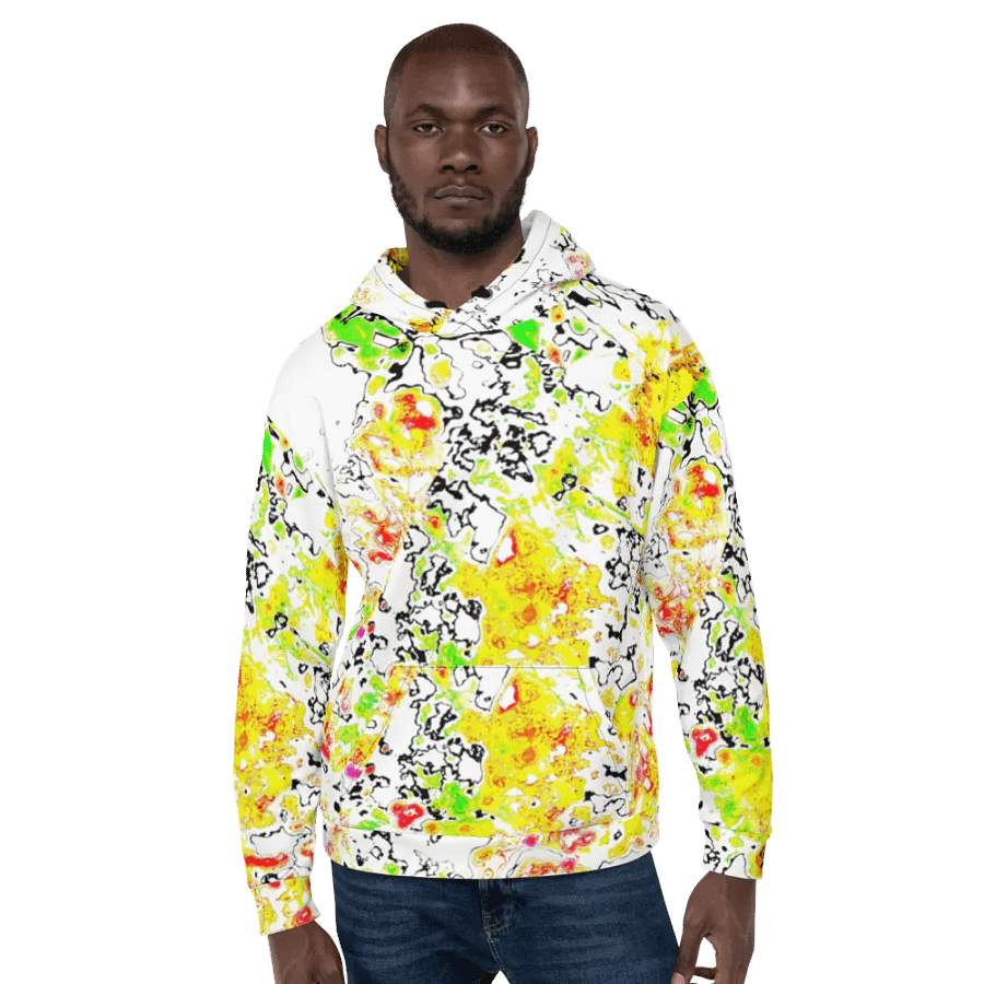 Abstract Vibrant Daisy Flower Unisex Pull Over Hoodie product image (5)