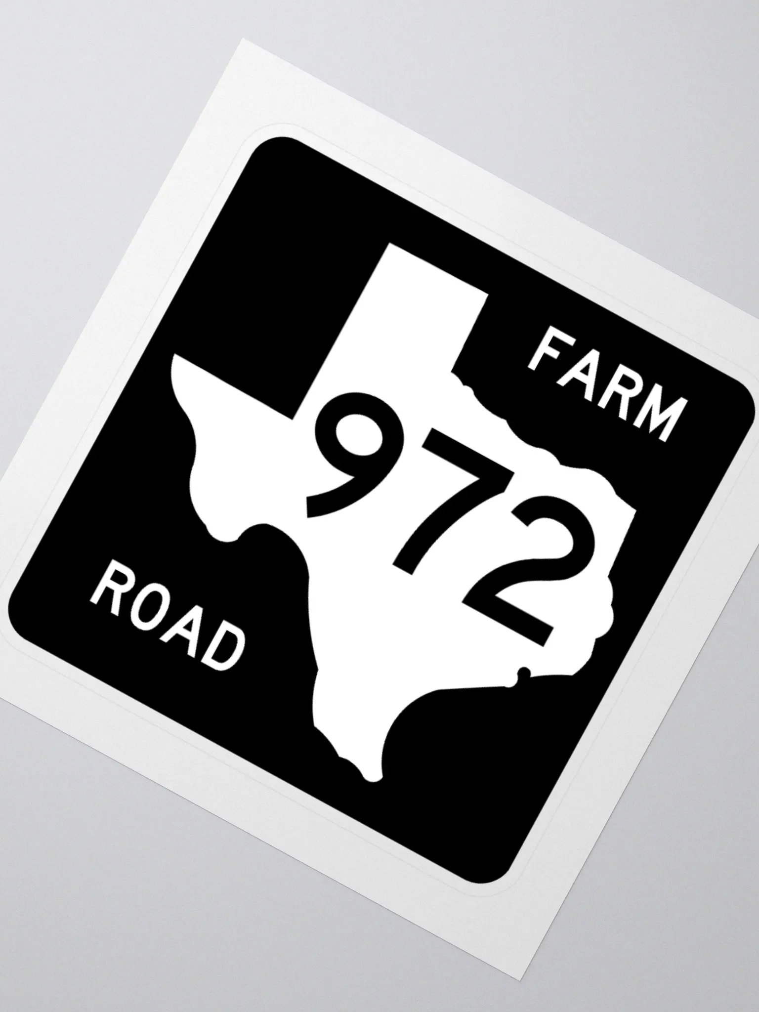 Texas Farm Road Sign FM 972 Sticker product image (2)