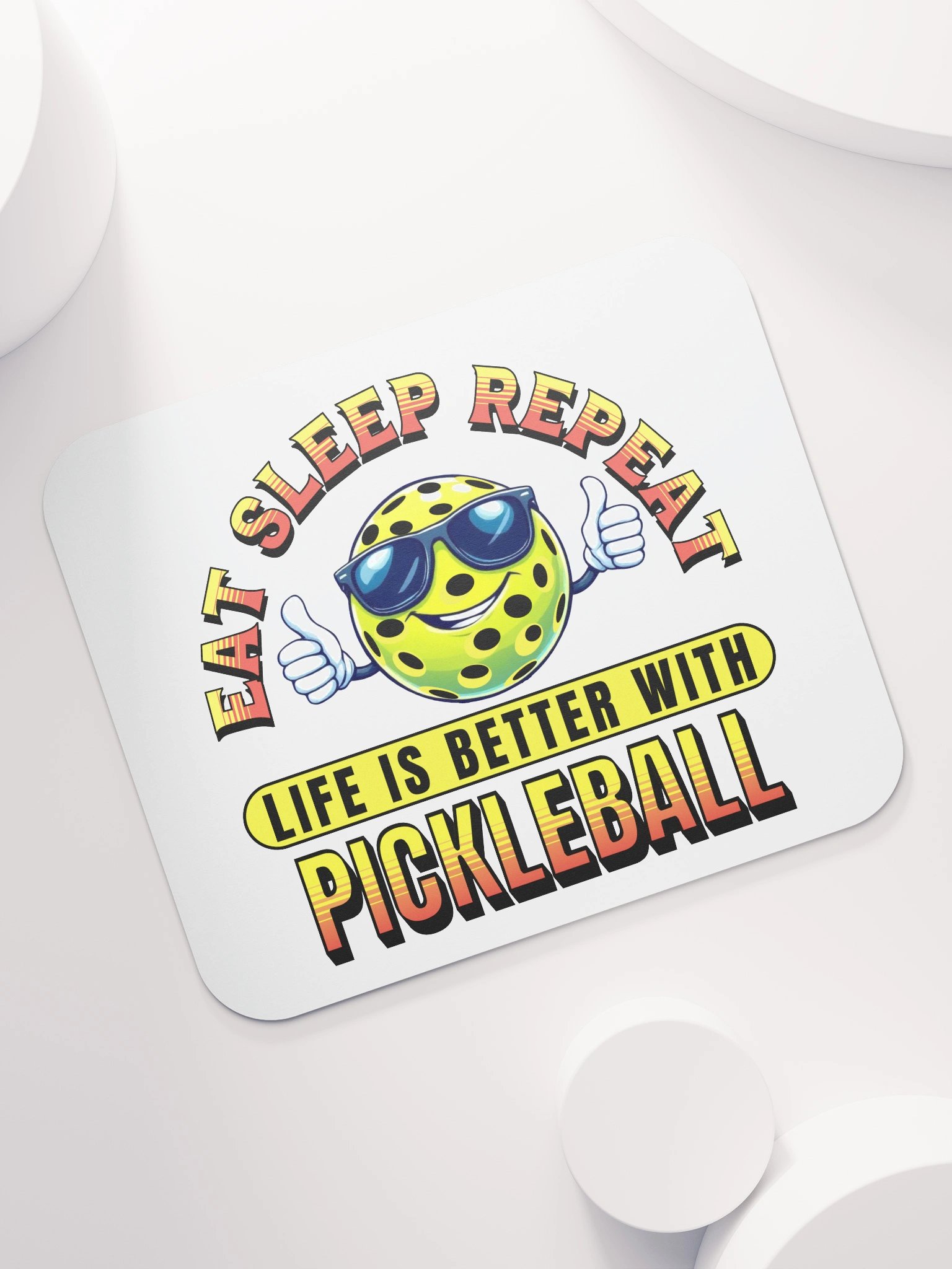 Eat Sleep Repeat Pickleball Thumbs Up Vibes Mouse Pad product image (7)