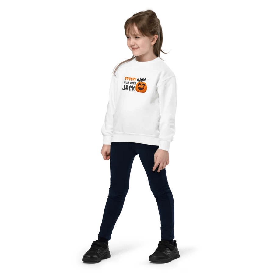 Spooky Fun with Jack Gildan Youth Crew Neck Sweatshirt – Cozy Halloween Kids' Apparel product image (4)