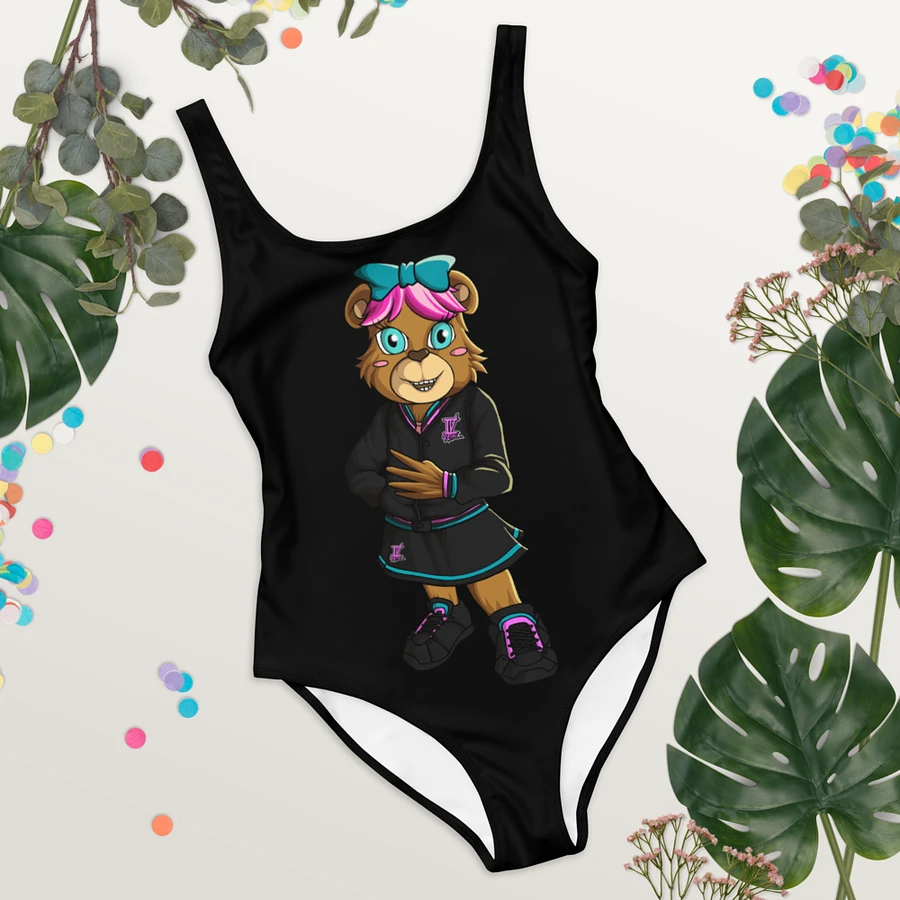 Standing Girl Bear All-Over Print One-Piece Swimsuit product image (4)