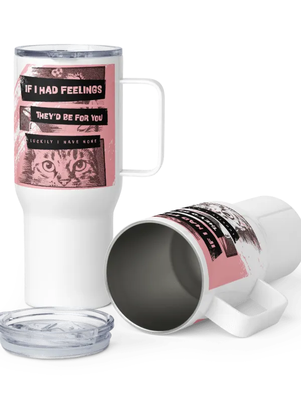 Vintage Cat Gaze - travel Mug with a Handle product image (2)