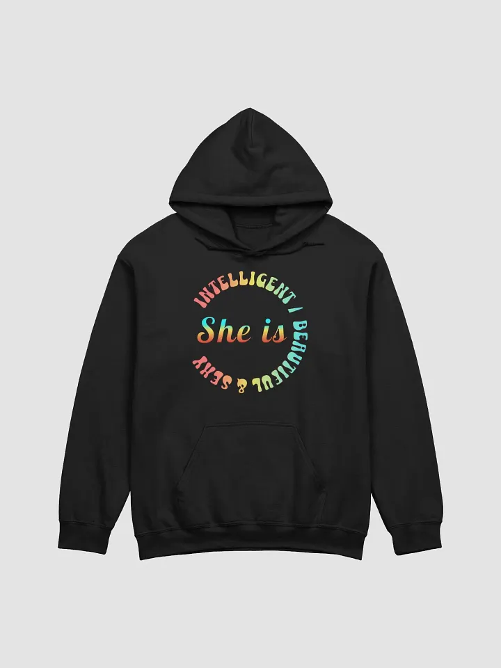 She Is Intelligent Beautiful And Sexy Radiant Circle Statement Hoodie product image (1)