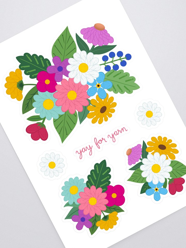 Floral Yarn Sticker Set product image (1)