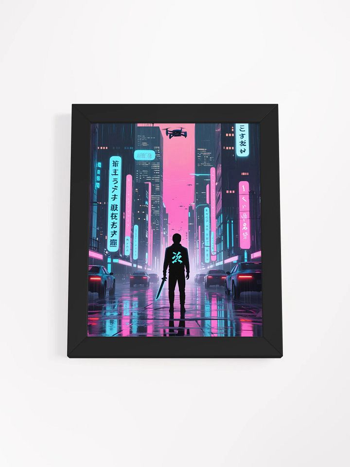 Neon Samurai Framed Poster product image (1)