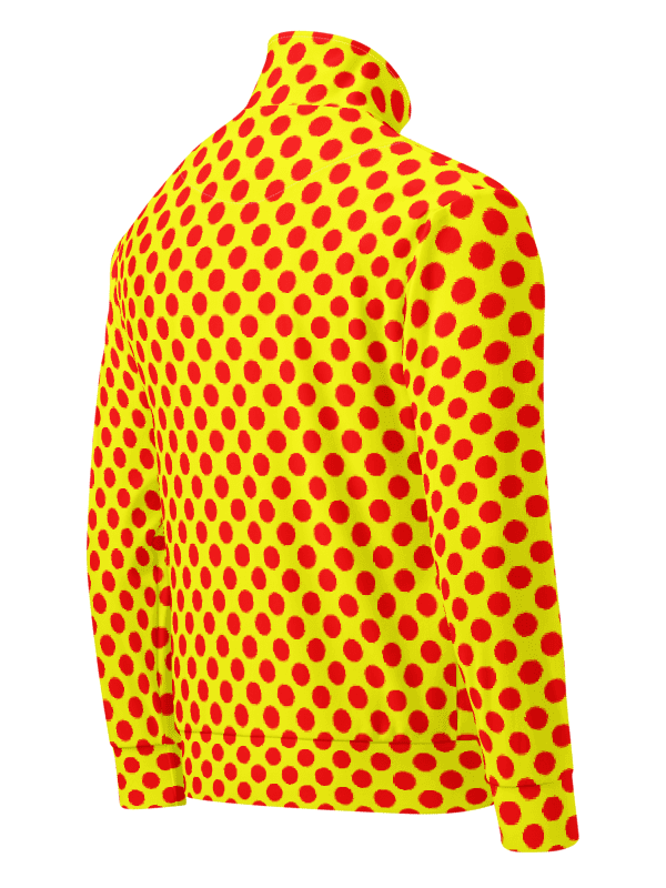 Red Polka Dots on Yellow Unisex Track Jacket product image (2)