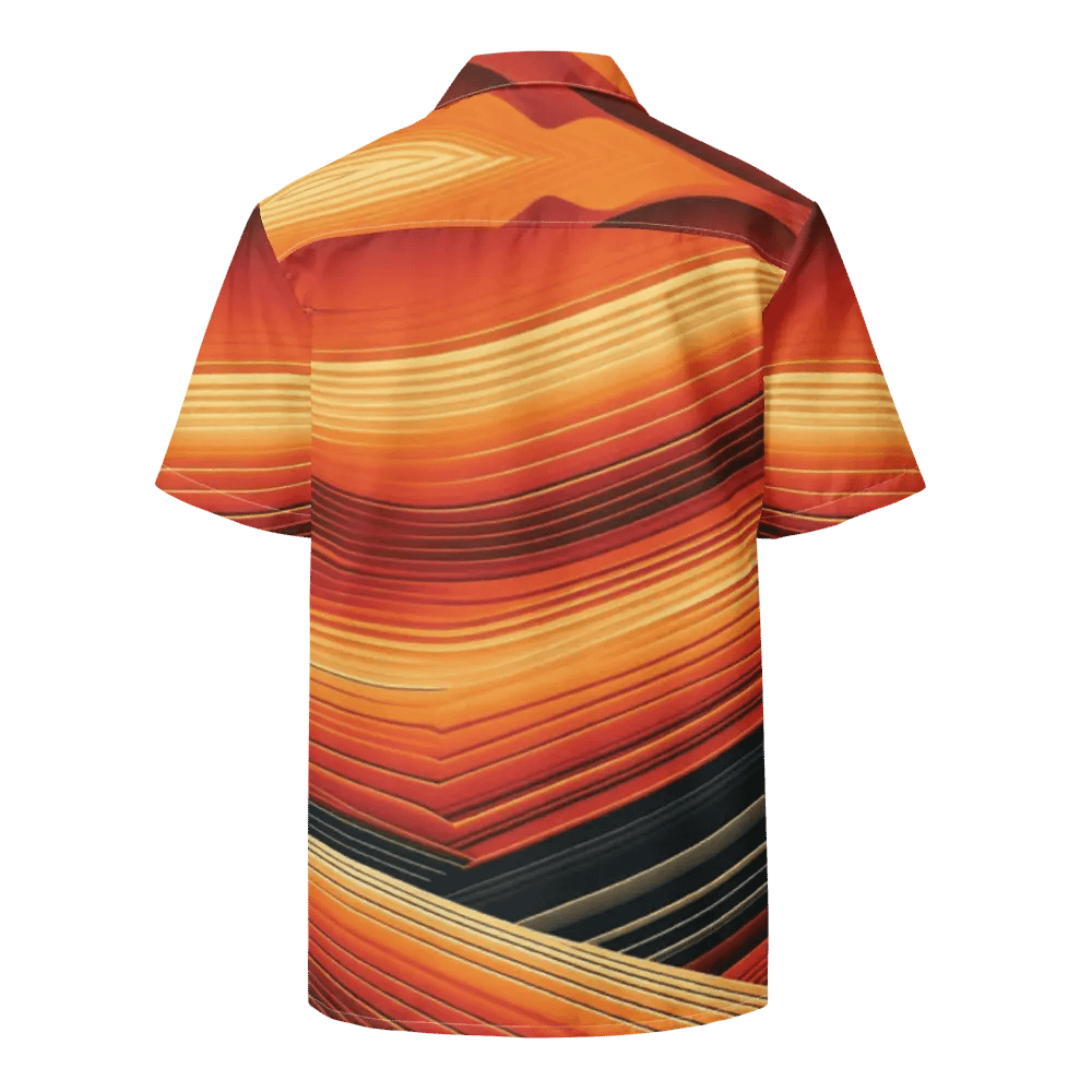 Men's Full-Print-8 Orange Hawaiian Shirt product image (5)