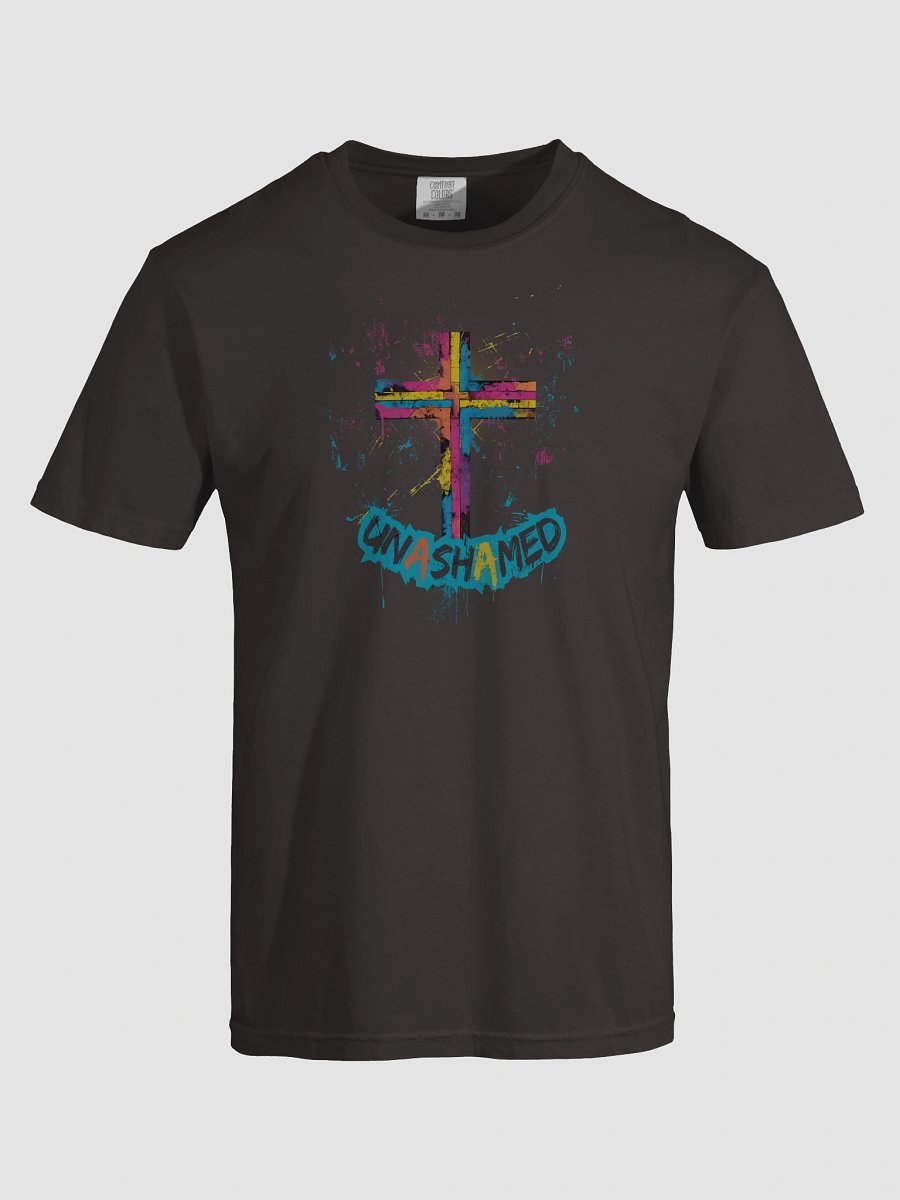 Unashamed Ro 1:16 Cross T-Shirt - Unisex Comfort Colors fit product image (58)