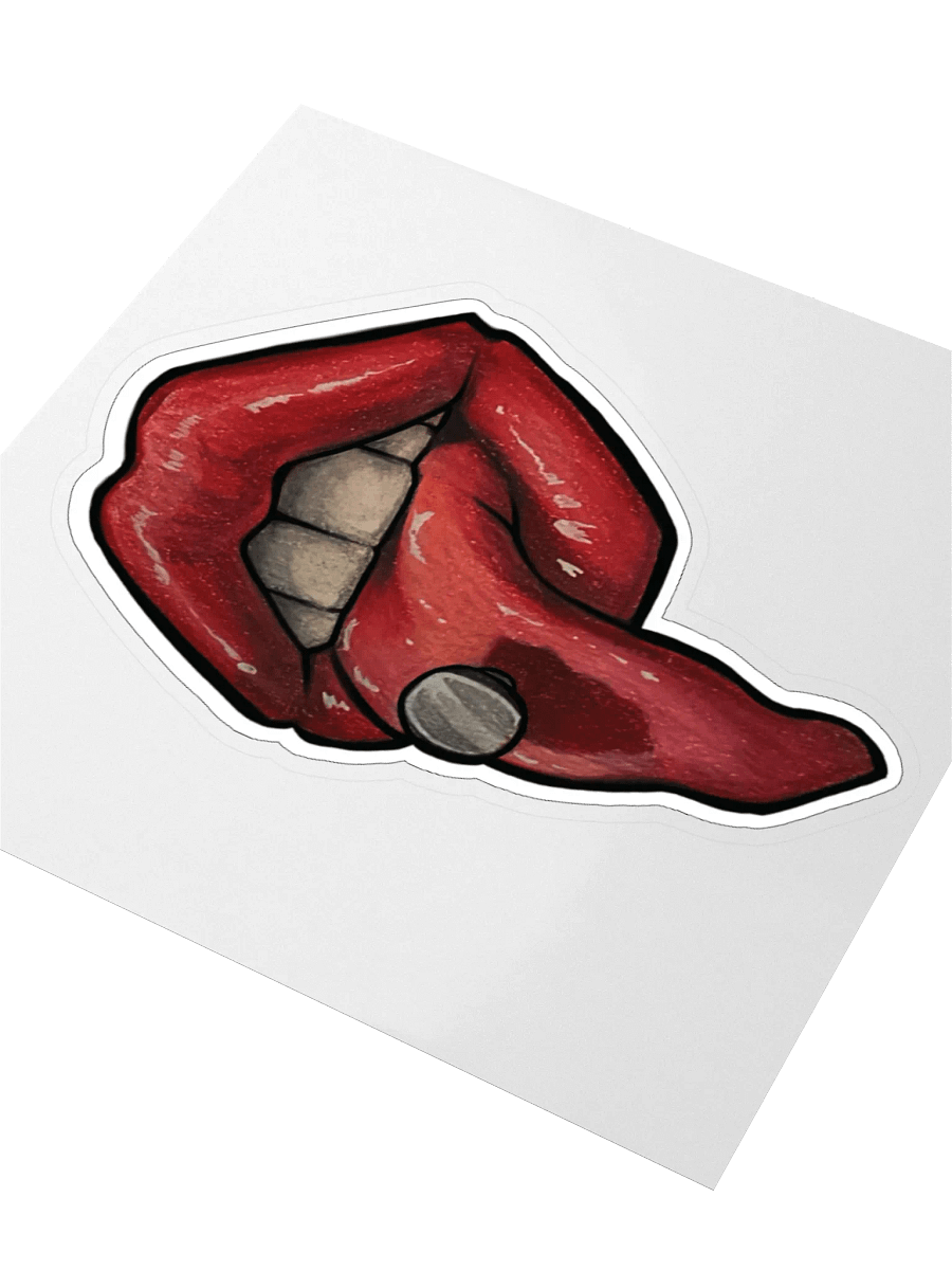 Bloody Tongue Kiss Cut Sticker product image (7)