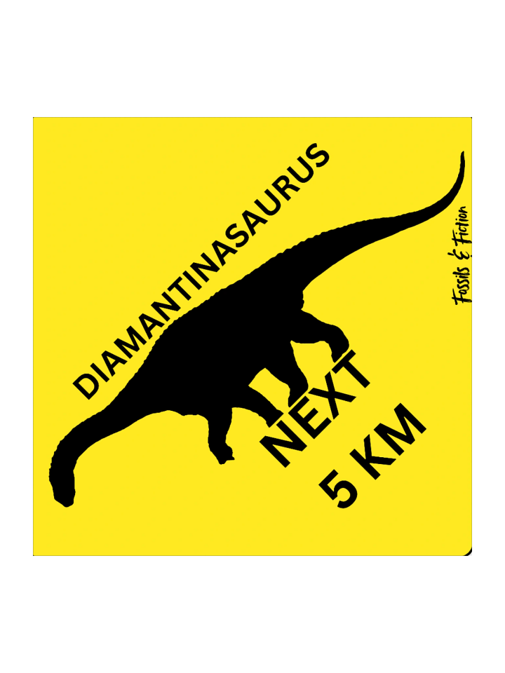 Sauropods Ahead Road Sign (Stickers) product image (1)