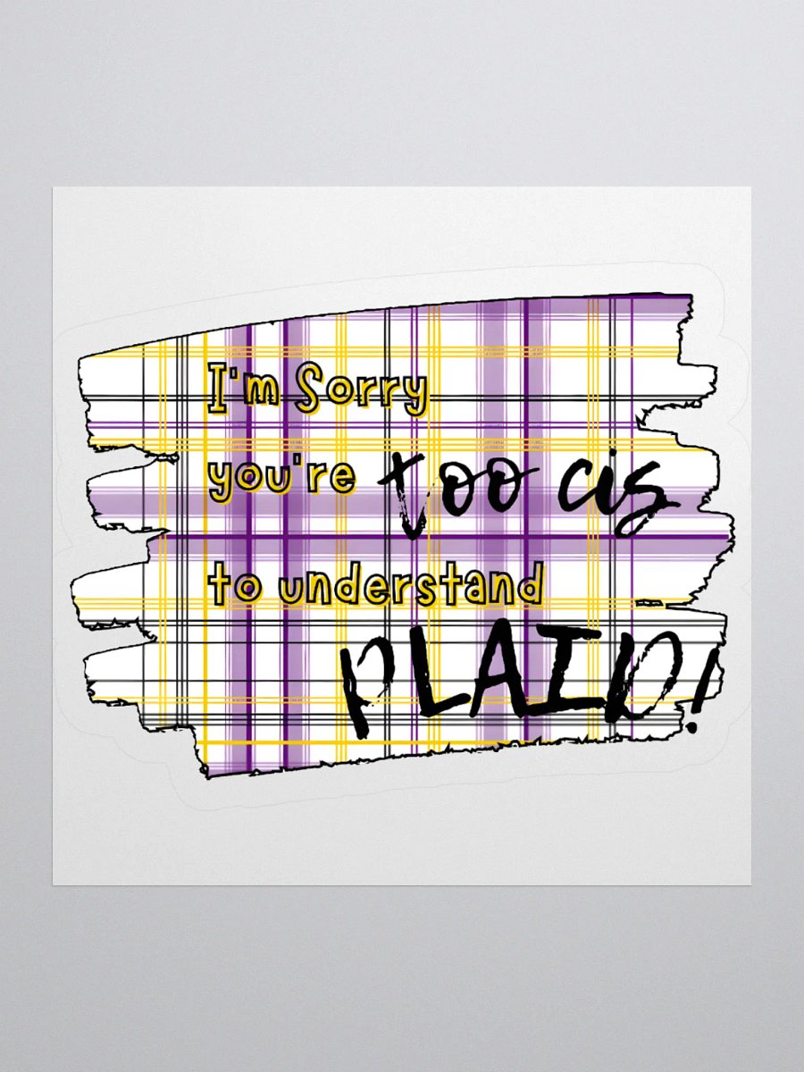 Plaid is Nonbinary--the sticker product image (1)