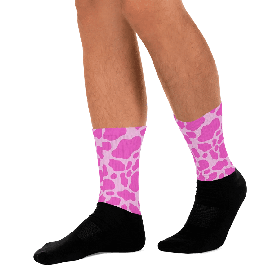 Cow Print Socks- Pink product image (10)