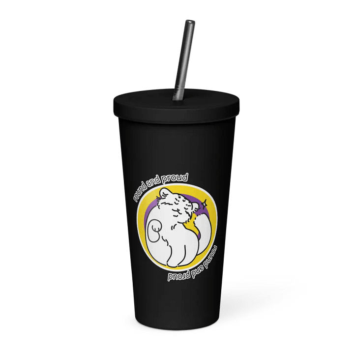Round and Proud Manul Pride Intersex Version - Insulated Tumbler product image (1)