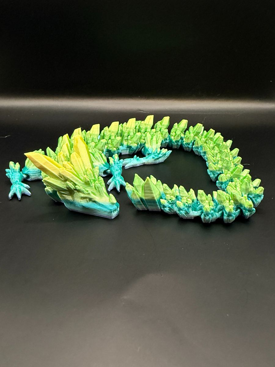 3D Printed Silk Candy Rainbow Crystal Dragon product image (8)