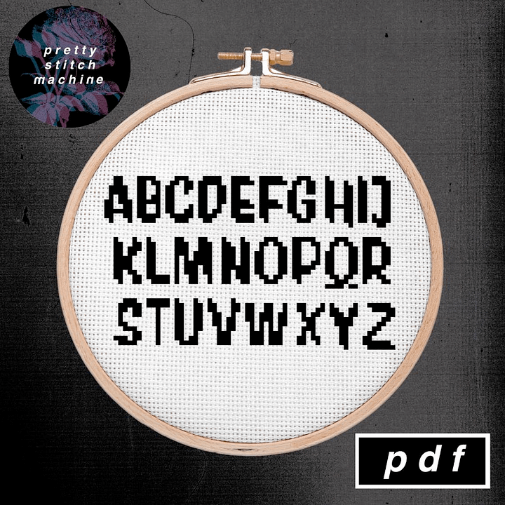 Small Hand Painted Lettering Alphabet / Font Pattern product image (1)