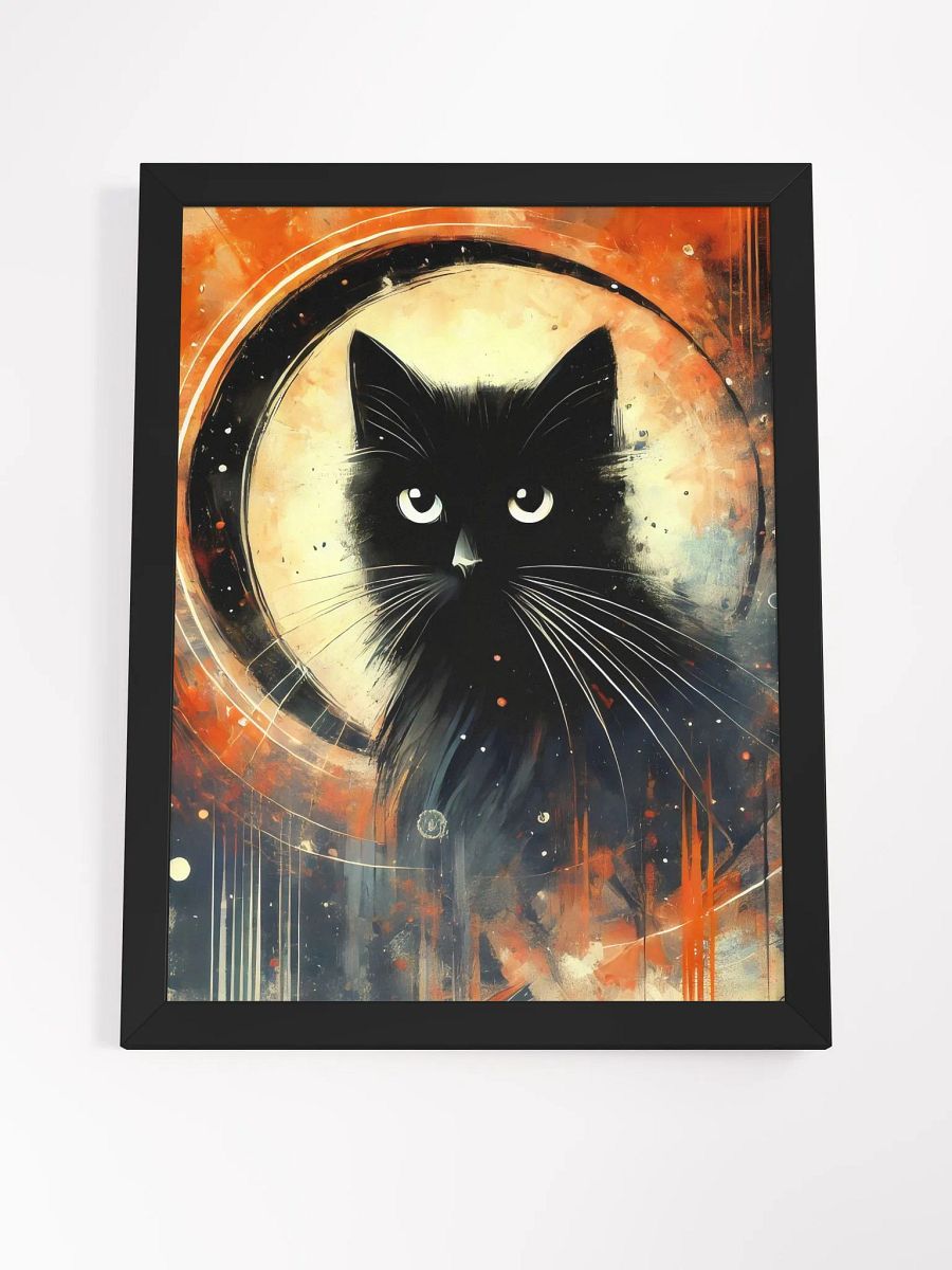 Abstract Black Cat Portrait - Wall Art product image (4)