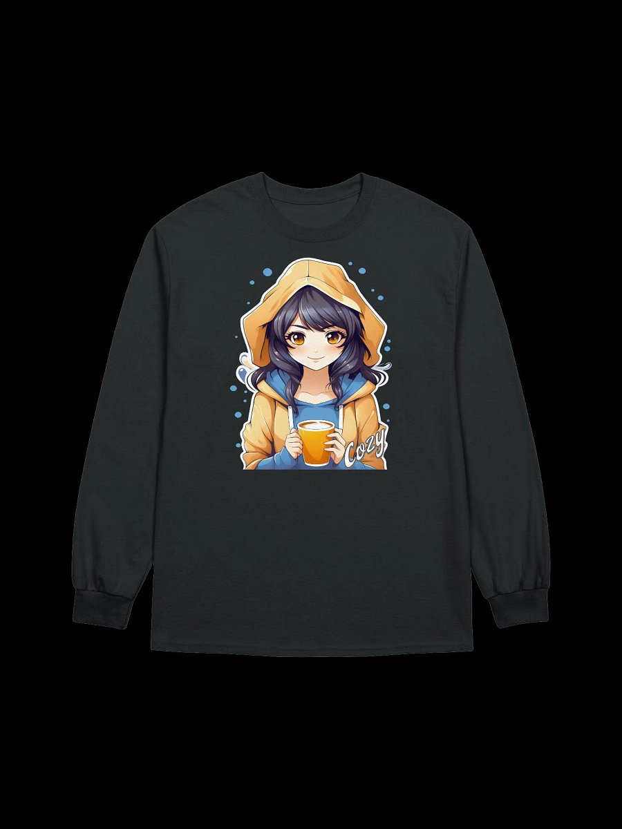 Cozy Kawaii Anime Girl v2 - Gildan Ultra Cotton Unisex Long Sleeve T-Shirt product image (2)