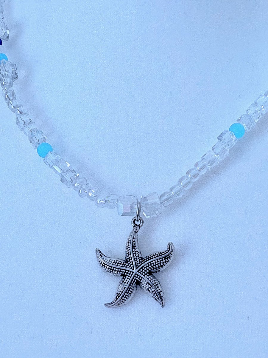 Silver Tone | Seaside Radiance | Starfish Pendant Necklace by Monique Faella Designs™ | MFD-00132 product image (2)