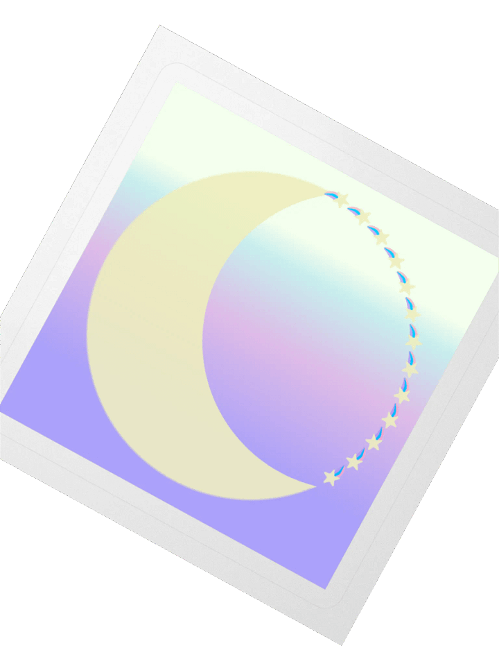 Celestial Crescent Sticker product image (2)