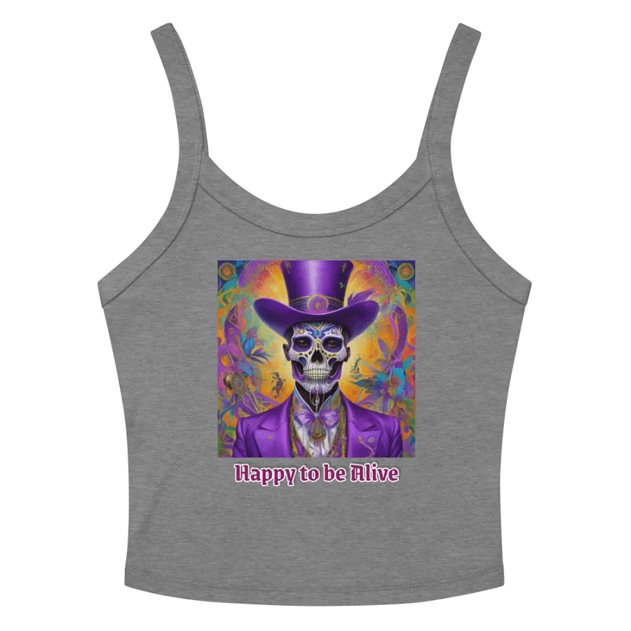 Happy to be Alive Purple Skull Tank product image (16)