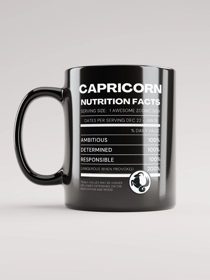 Capricorn Nutrition Facts Mug product image (1)