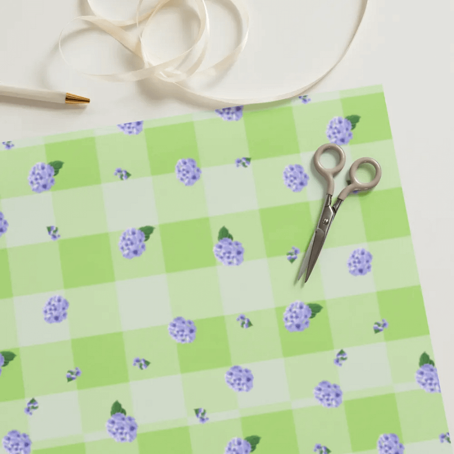 Bunnies and Hydrangeas Wrapping Paper Set product image (11)