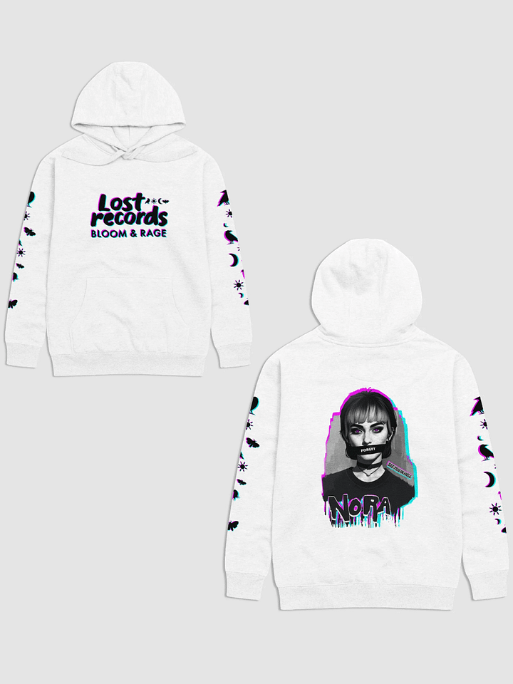 Lost Records: Bloom & Rage; Nora Malakian "FORGET" Hoodie Print (Raven, Sun, Moon, Moth) product image (1)