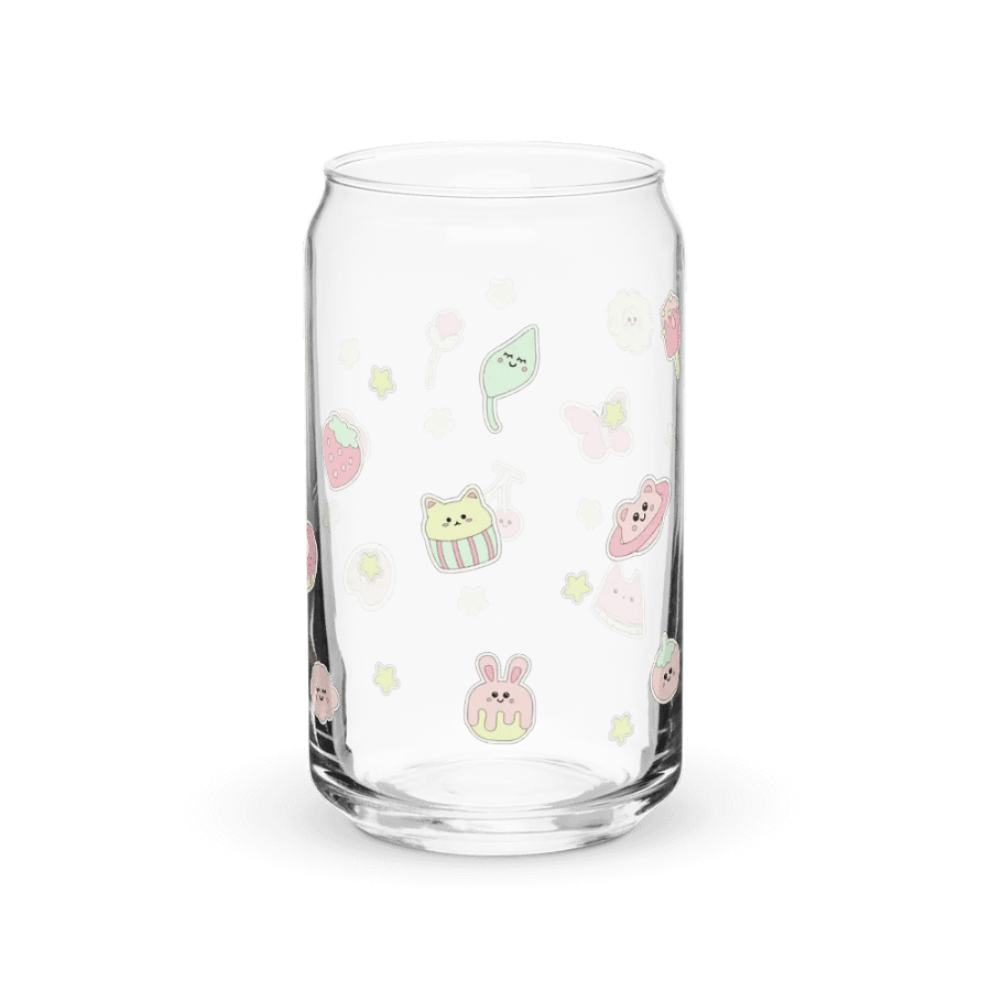 Kawaii Can-Shaped Glass - Pastel Doodles Edition product image (7)