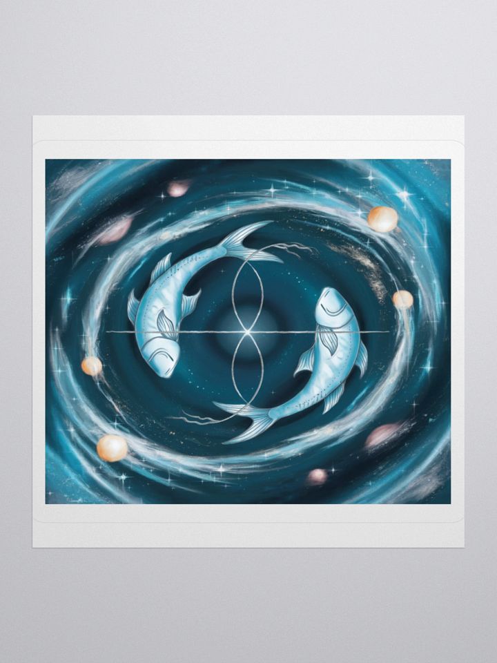 Cosmic Pisces Fish Vinyl Sticker - Perfect for Laptops and Water Bottles! product image (2)